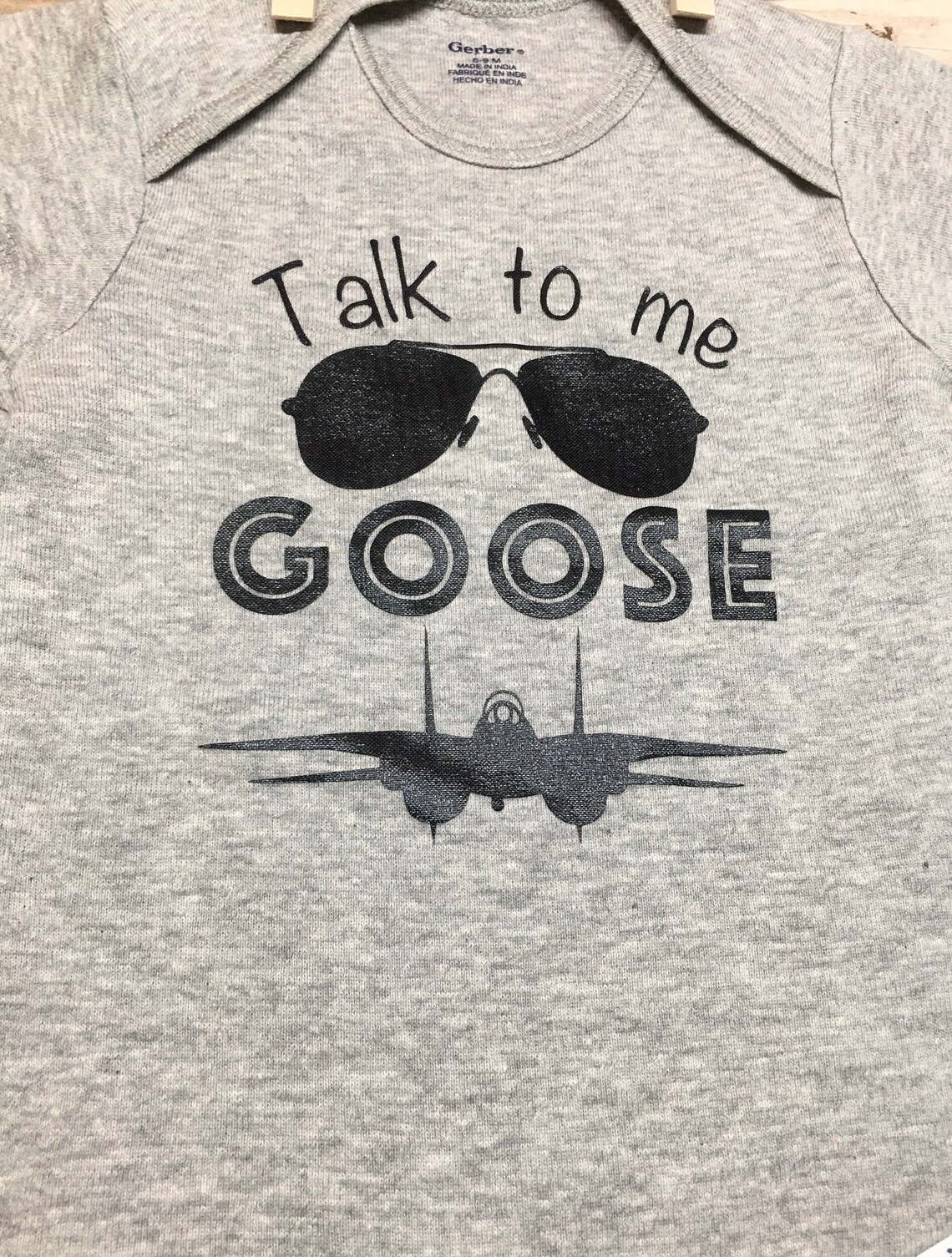 Talk to Me Goose Onesie, Top Gun Onesie, Plane Onesie, Maverick Onesie