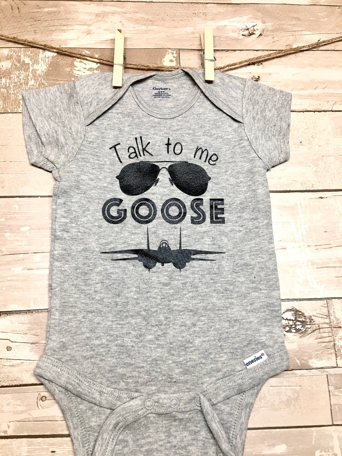 Talk To Me Goose Onesie Top Gun Onesie Plane Onesie Etsy