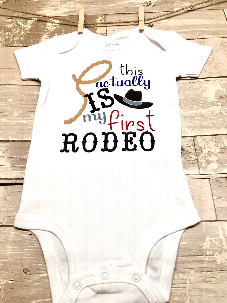 This Actually is My First Rodeo Rodeo Onesie Western Onesie - Etsy