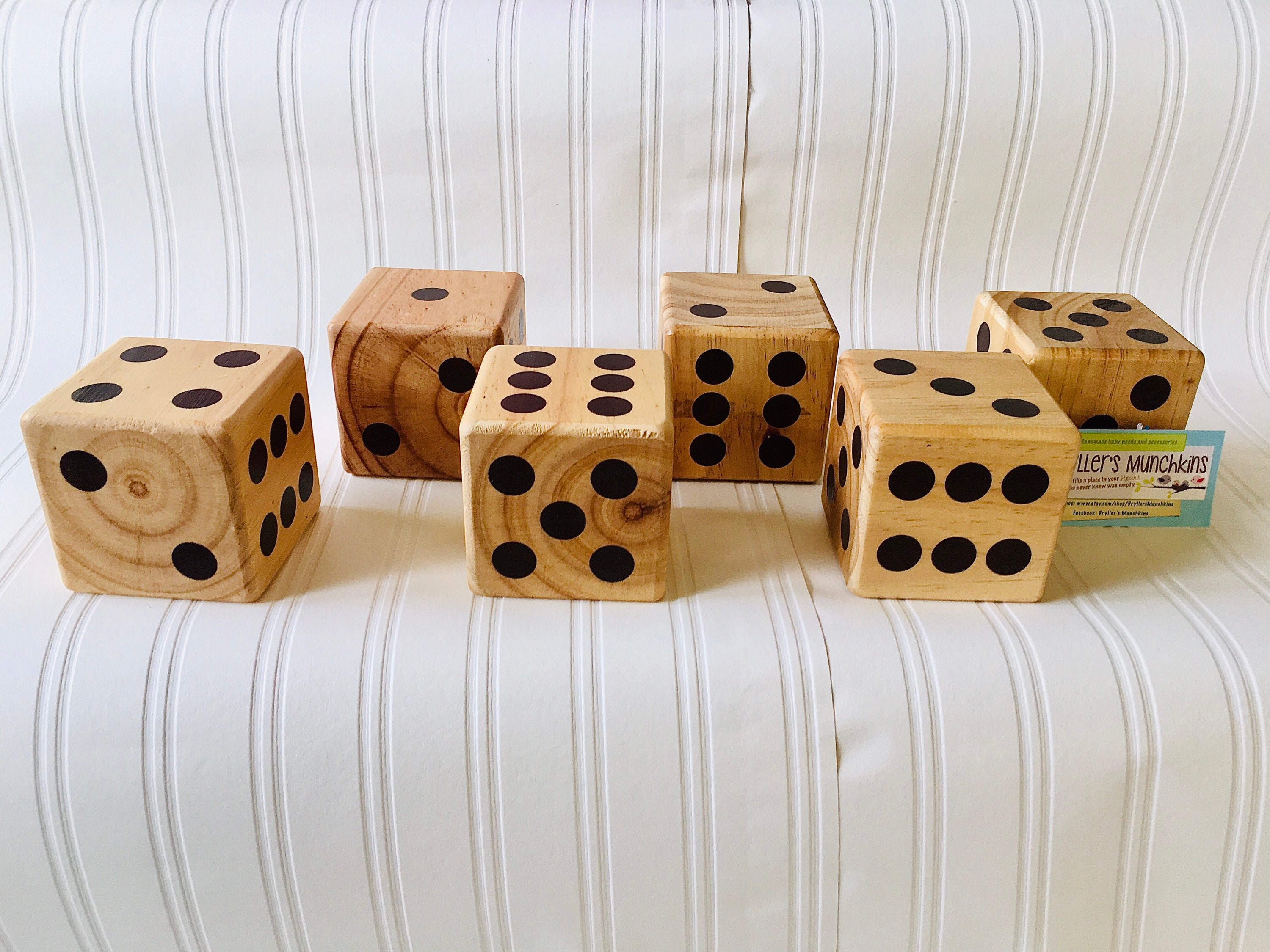Jumbo Dice Large Dice Wood Dice Yard Dice Yardzee Farkle Etsy