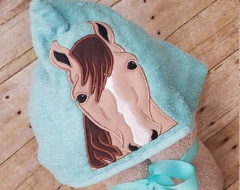 Horse Towel Child Towel Boy Horse Towel Girl Horse Towel Infant Towel Infant Gift Hooded Towel Character Towel Child Birthday Gift