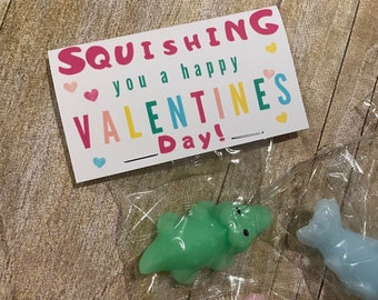 Kids Classroom Valentine - School Valentine - Squishy - Non Candy Valentine - Valentine Gift for Kids - Squishie Toy - Preschool Valentine