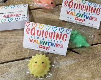 PRINTABLE Kids Valentine for Squishy - Squishies Valentine - Classroom Valentine - DIY Valentine - Preschool Valentine - Squishies - Squishy