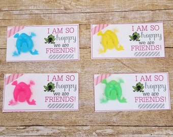 Kids Classroom Valentine - Kids Valentine - Frog Valentine - Preschool Valentine - Kids Valentines - Gifts - School Valentine - Party Favors