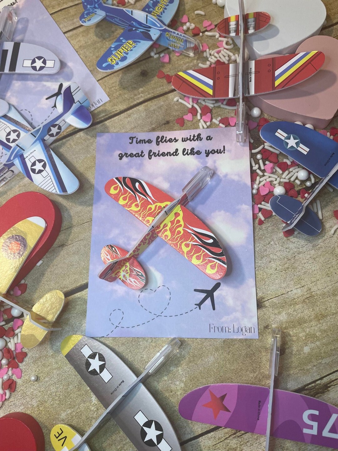 PRINTABLE Kids Airplane Valentine Classroom Valentine - Etsy