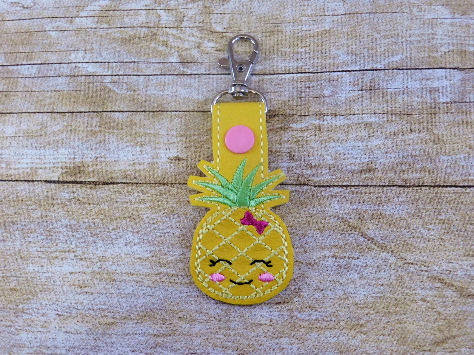 Pineapple Keychain Gold Pineapple Pineapple Gift Ideas Etsy