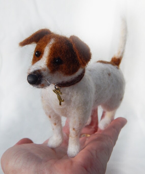 Dog Portrait Jack Russell Needle Felted Commission Etsy