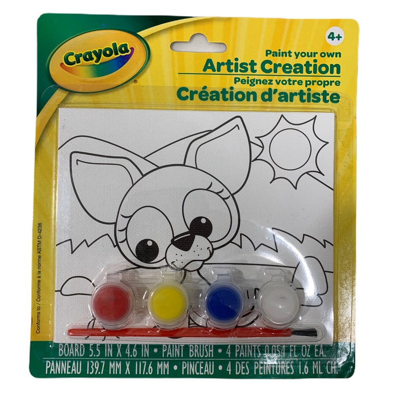 Crayola Kids Canvas Painting Set of 3 Paintbrush Watercolor Etsy