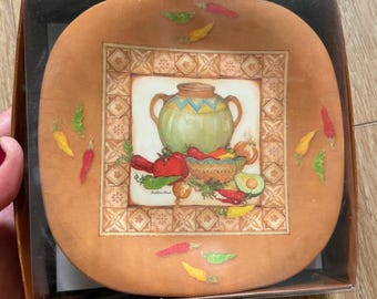 Keller Charles Melamine Hors D'oeuvre Plates Set of 6 Southwestern Still Life