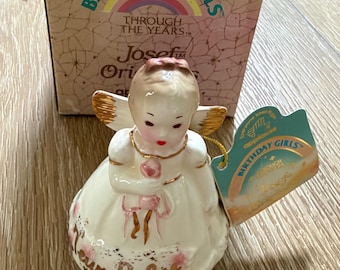 Vtg Josef Originals Birthday Girls Through the Years New Baby Angel Figurine Box