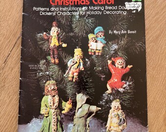 Vintage A Dough-Dickens Christmas Carol Bread Dough Craft Pattern Book 1976
