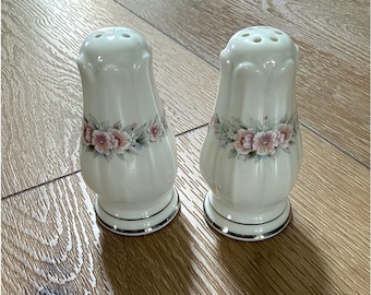 Noritake Rothschild Salt and Pepper Shakers Set Floral Porcelain Japan