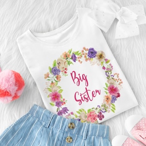 Big Sister Tshirt, Big Sister Tshirt Toddler, Big Sister Announcement Tshirt,Big Sister Gift,Big Sister Announcement Ideas, Big Sister Badge