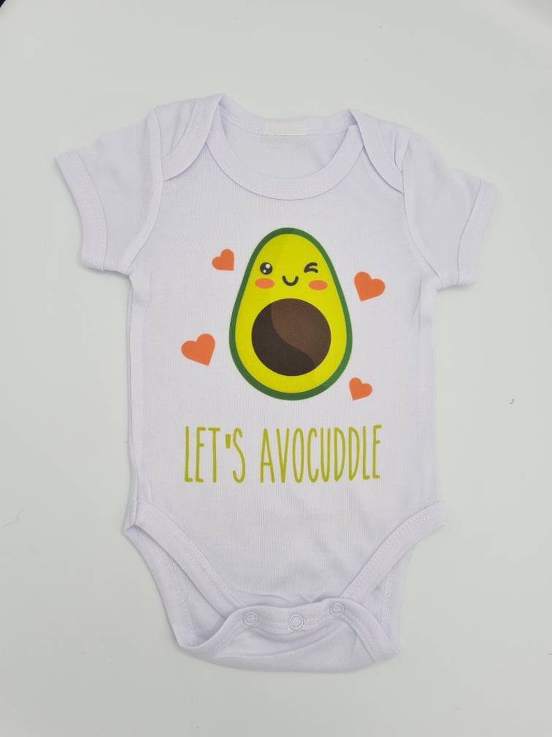 Avocado Baby Bodysuit Let's Avocuddle Avocado Baby Etsy UK
