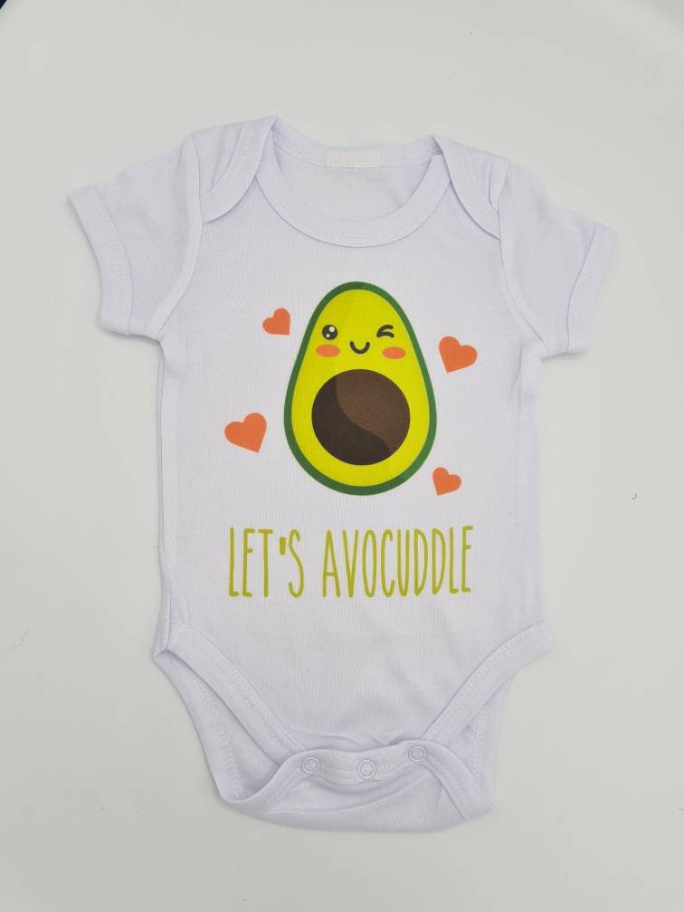 Avocado Baby Bodysuit Let's Avocuddle Avocado Baby Etsy UK