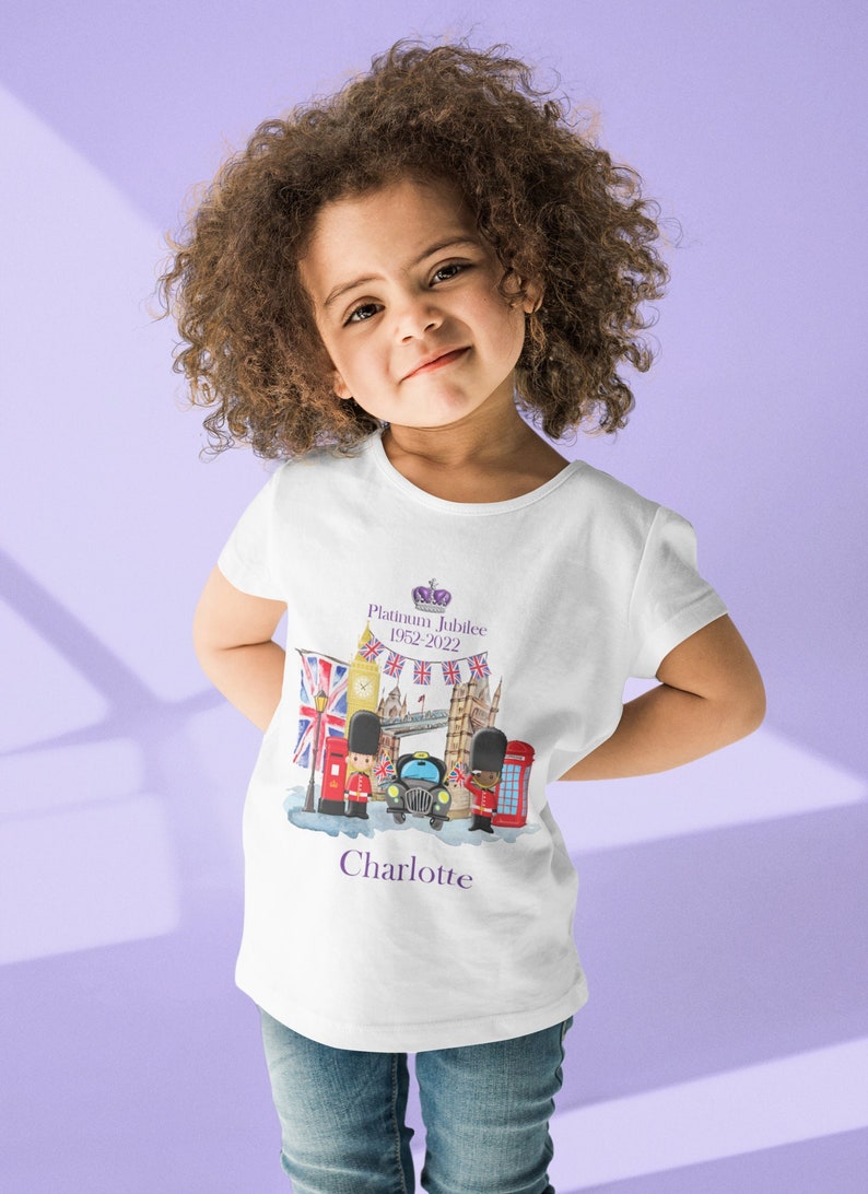 Kids Platinum Jubilee T-Shirt, Baby Platinum Jubilee Vest, Platinum Jubilee Party T-Shirt, Platinum Jubilee Gift, Kids Jubilee Clothing, 