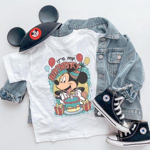 Unisex Birthday Mickey Mouse T-Shirt, Disney Birthday Outfit, Magical Trip T-Shirt, Retro Park Tee, Mouseketeer Top, Twodoodles Birthday