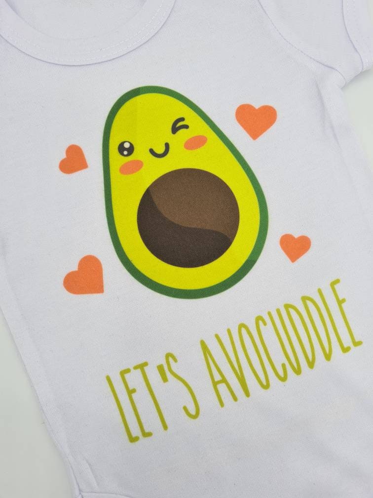 Avocado Baby Bodysuit Let's Avocuddle Avocado Baby Etsy UK