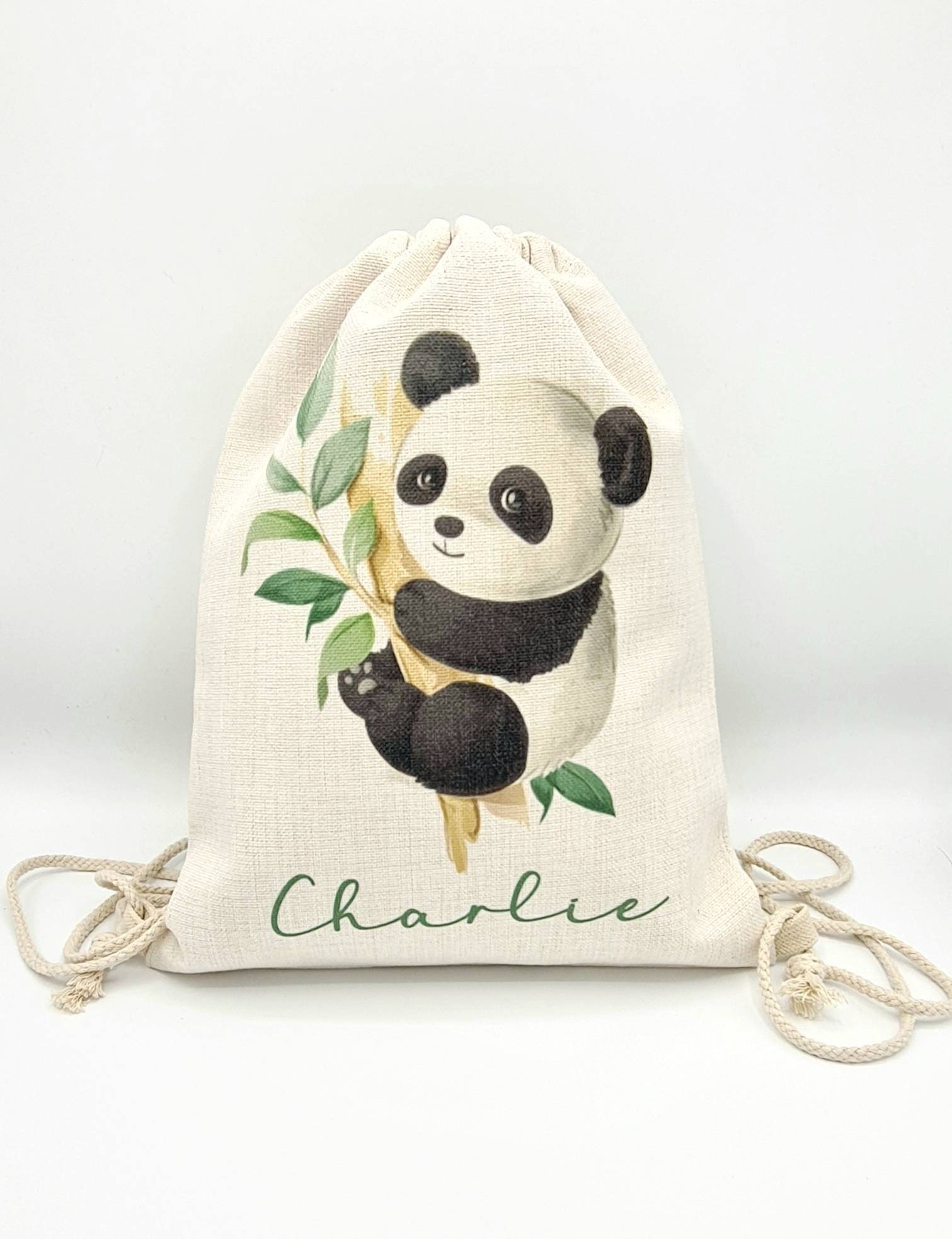 panda drawstring bag