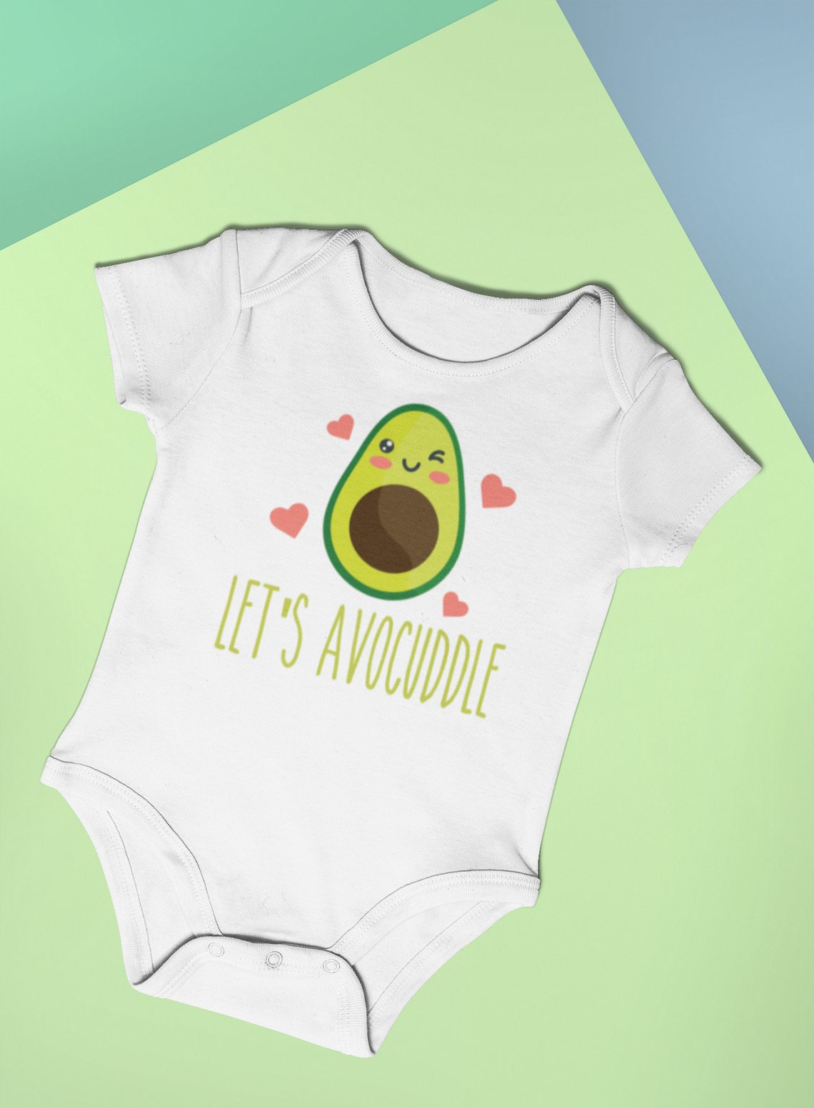 Avocado Baby Bodysuit Let's Avocuddle Avocado Baby Etsy UK