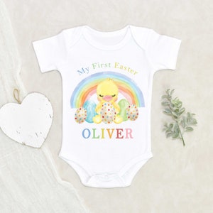 Personalised My First Easter Outfit, Baby Easter Outfit, My First Easter Vest, My First Easter Top, My First Easter Baby Grow, Easter Duck