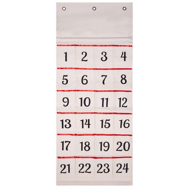 Personalised Wall Hanging Advent Calendar, Large Reusable Countdown to