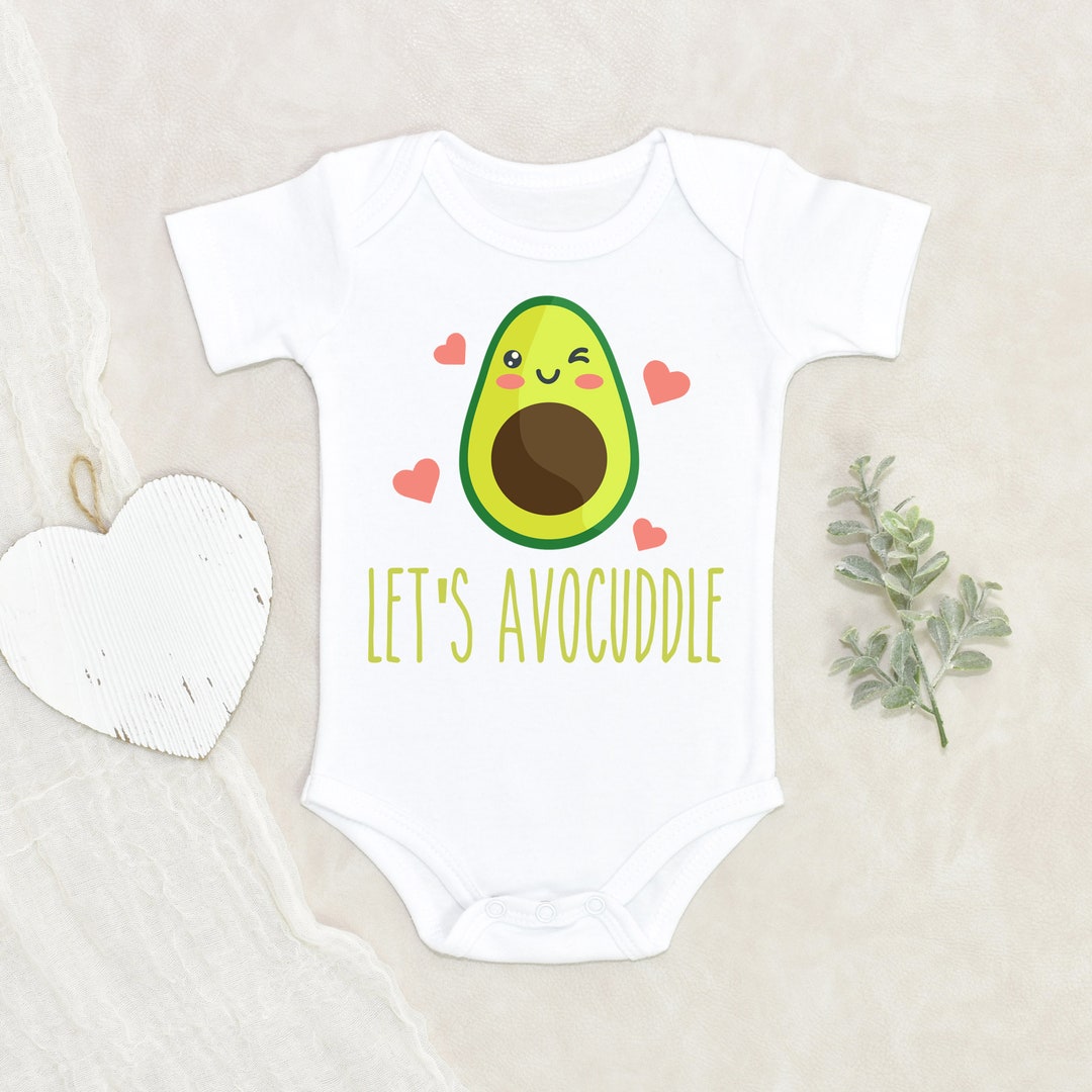 Avocado Baby Bodysuit Let's Avocuddle, Avocado Baby Clothes, Avocado