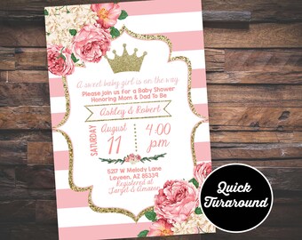 Princess baby shower invitations | Etsy