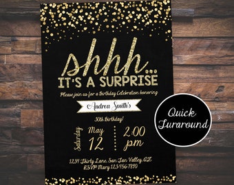 surprise invitation etsy