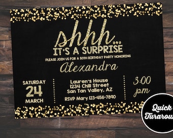 50th birthday invitations etsy