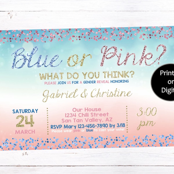 Gender Confetti Etsy