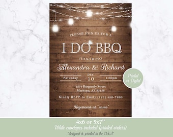 I do BBQ Invitation, Barbecue Invitation, Engagement BBQ Invitation, Engagement Invitation, I do invitation, Engagement Invitation