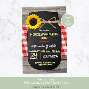 Housewarming Invitation, Housewarming BBQ Invitation, BBQ Invitation, Barbecue Invitation, New House Invitation
