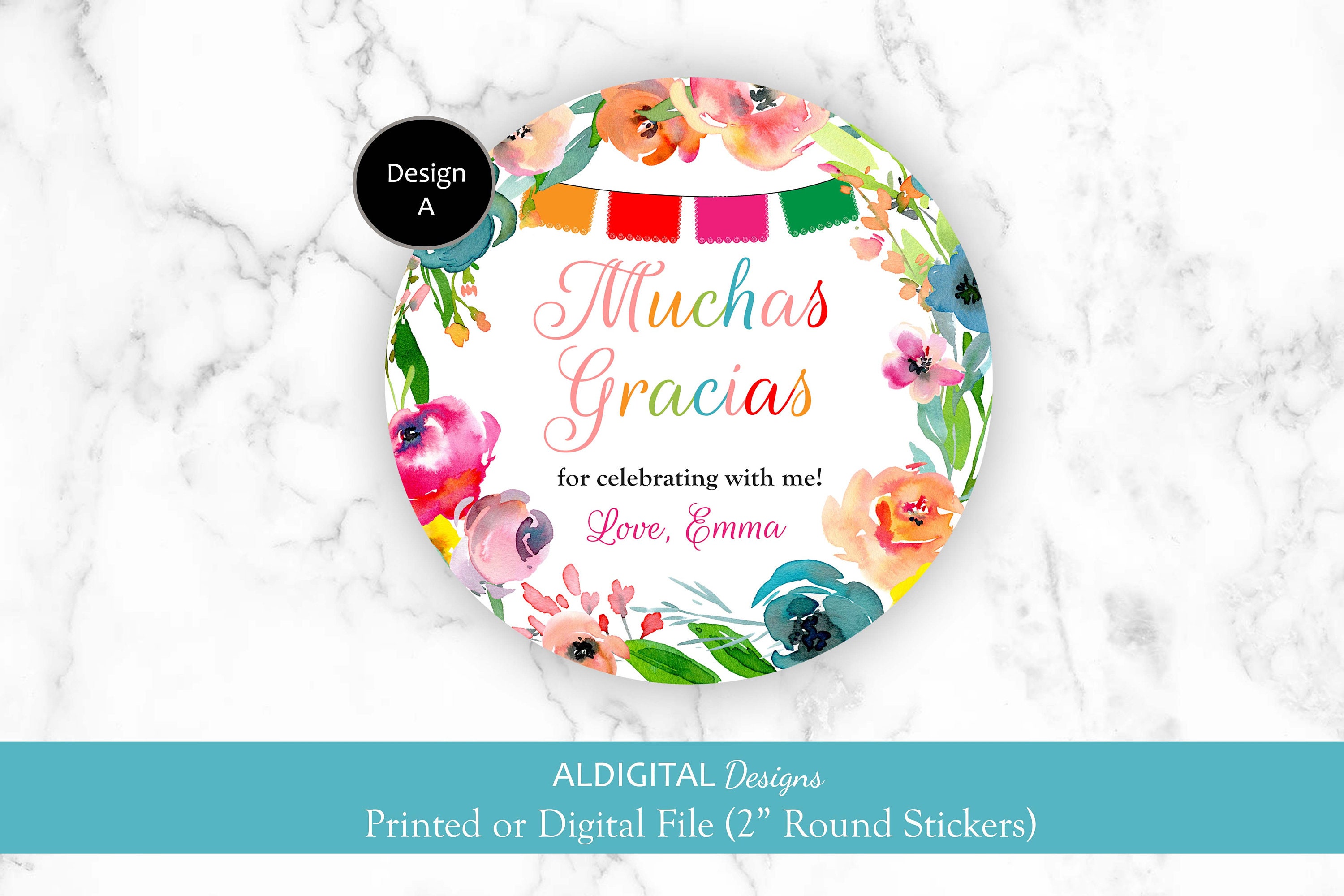 Fiesta Stickers, Mexican Fiesta Stickers, Fiesta Party Favor Stickers ...