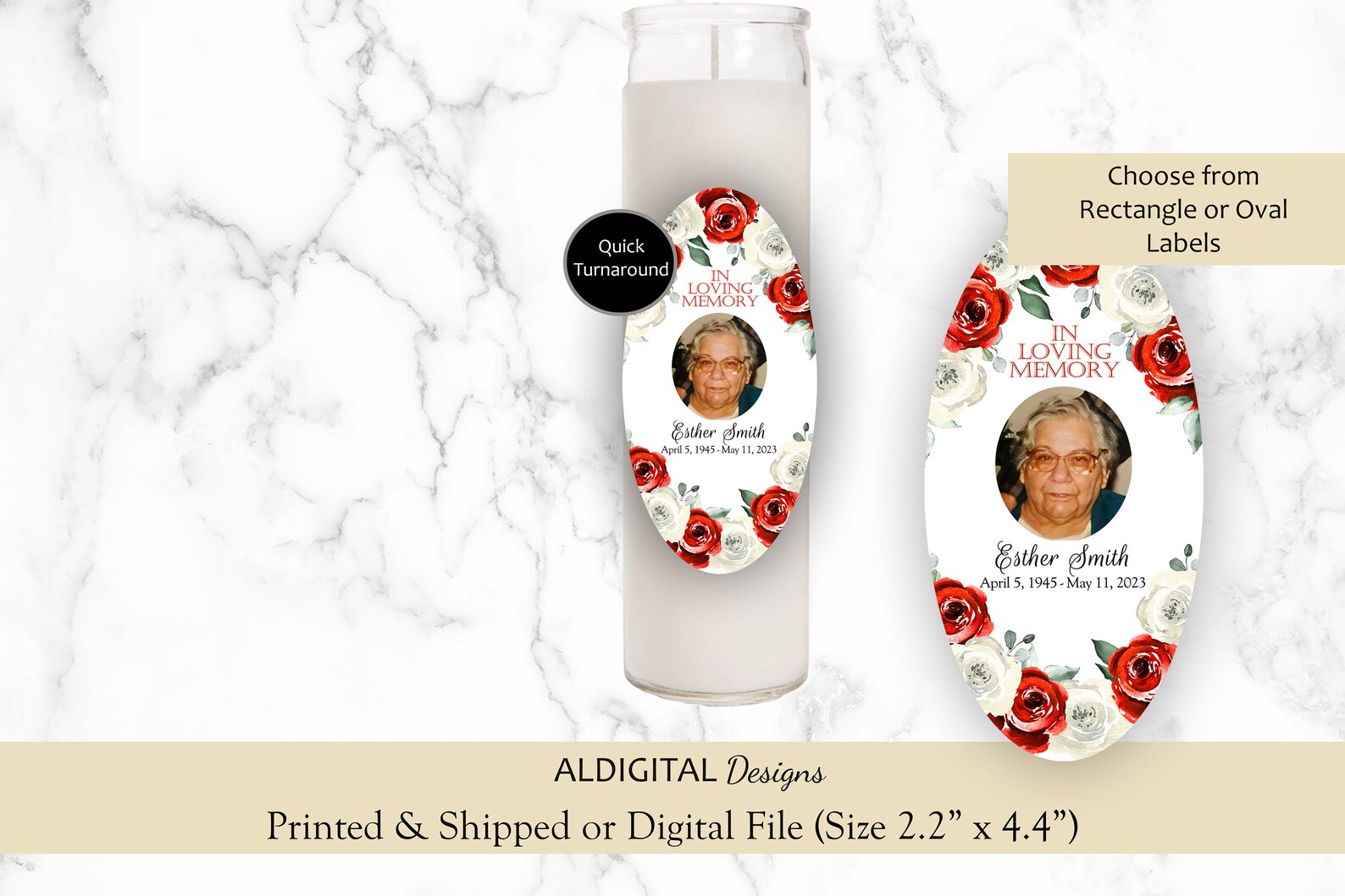 Funeral Remembrance Candle Labels, Funeral Prayer Candle Sticker Labels ...