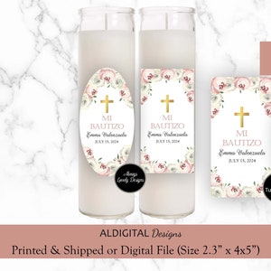 Baptism Prayer Candle Labels, Baptism Prayer Candle Sticker Labels ...