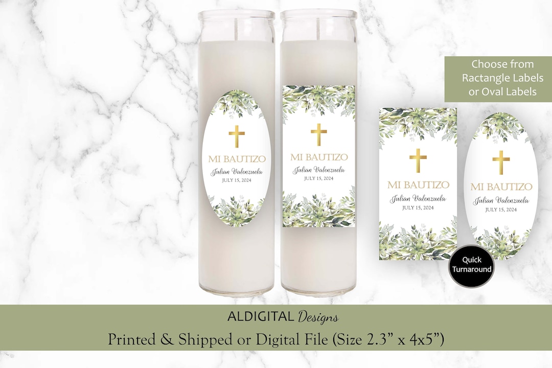 Baptism Prayer Candle Labels, Baptism Prayer Candle Sticker Labels ...