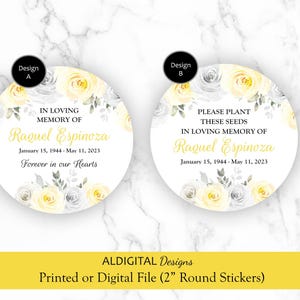 Funeral Stickers, Funeral Memorial Stickers, Personalized Memorial ...