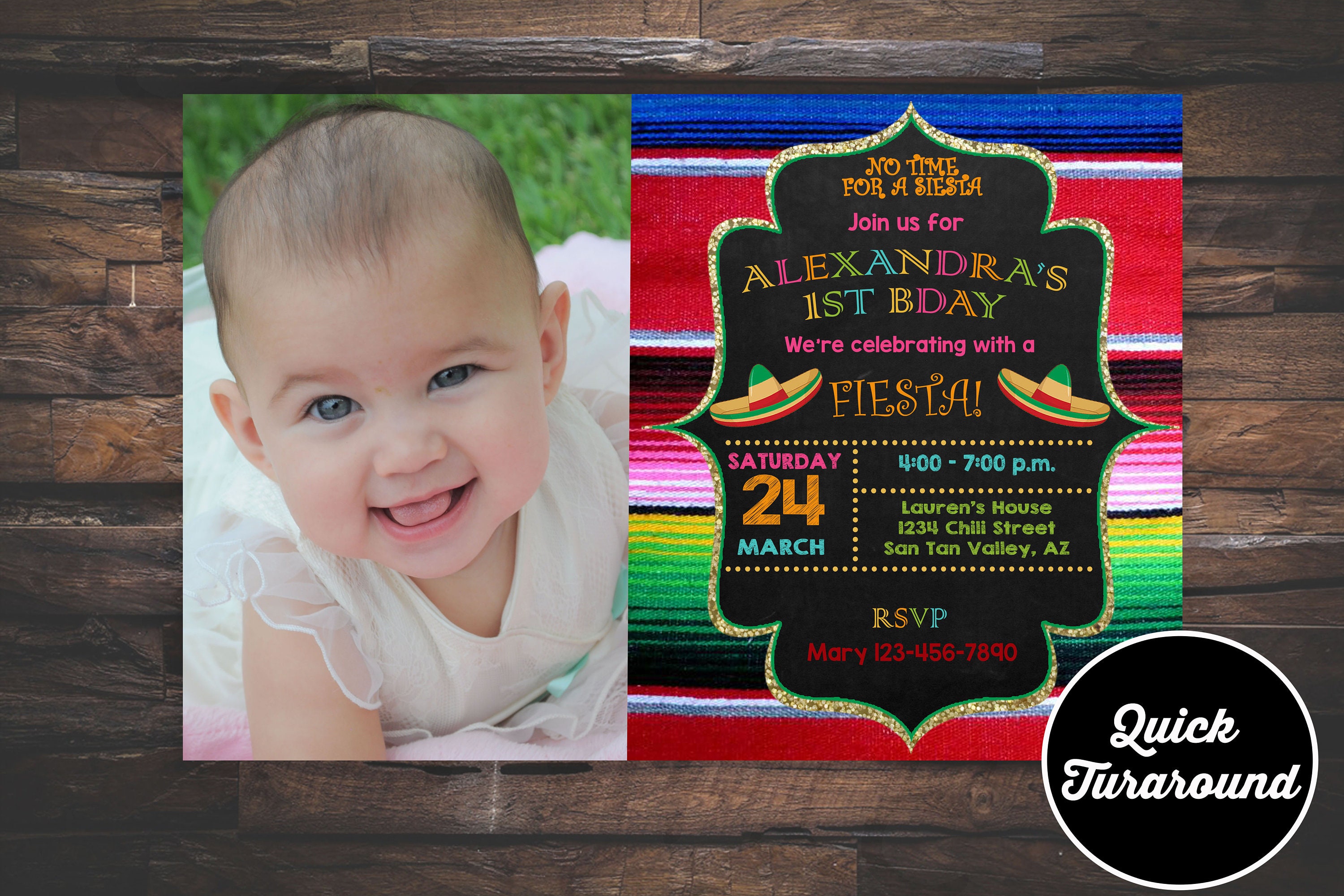 Fiesta Invitation Fiesta Birthday Invitation Mexican Fiesta Etsy