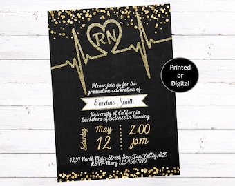Nursing Graduation Invitation, Nursing Invitation, Graduation Invitation, Nursing