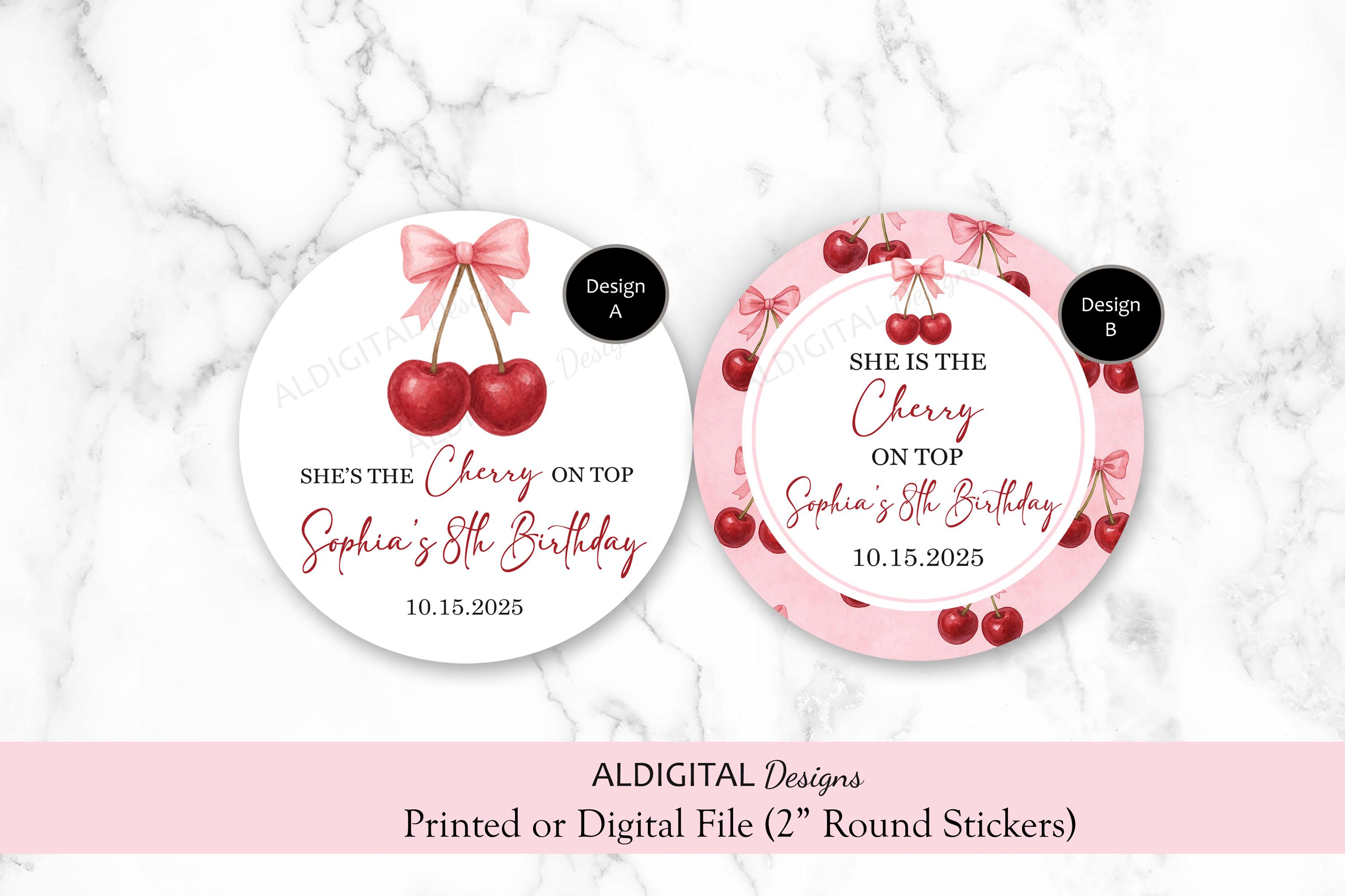 Cherry Preserved Stickers - Etsy