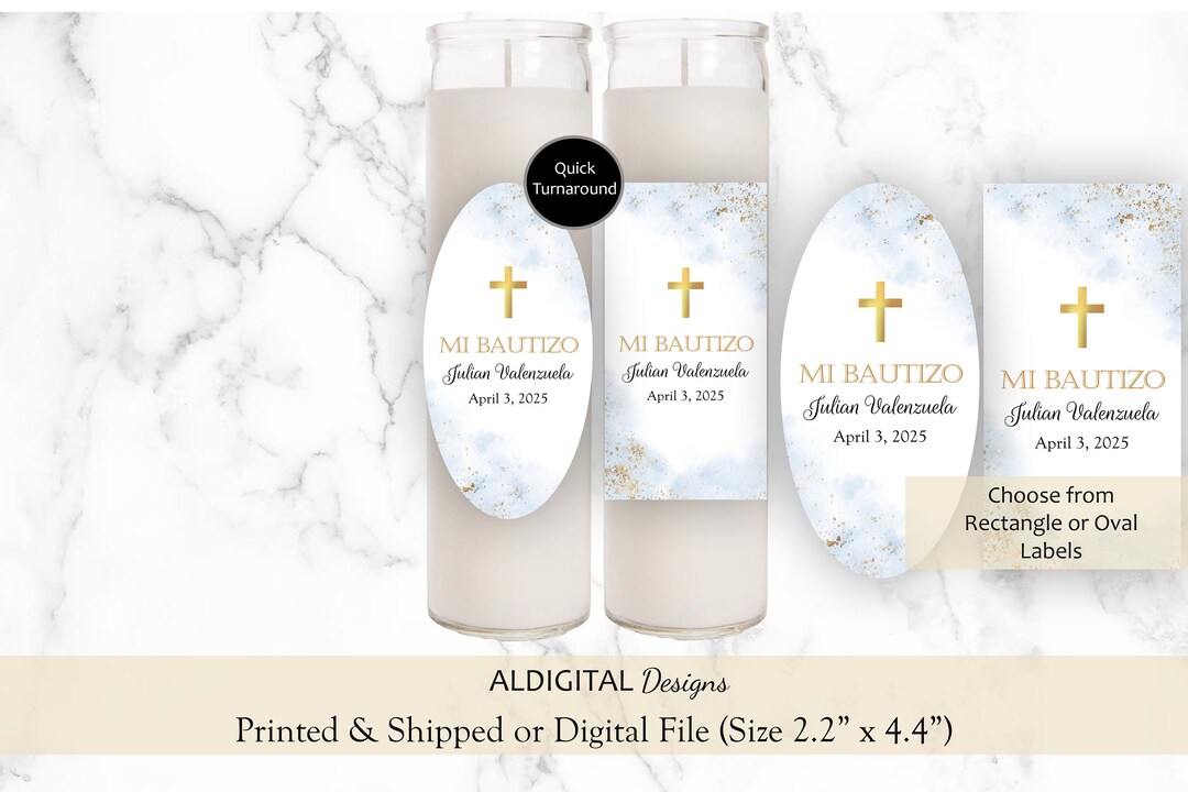 Baptism Prayer Candle Labels, Baptism Prayer Candle Sticker Labels ...