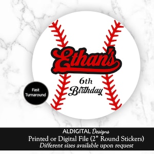 Baseball Stickers, Baseball Favor Stickers, Baseball Birthday Favor Stickers, Baseball Baby Shower Favor Stickers