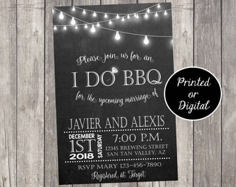 I Do BBQ Invitation Barbecue Invitation Engagement BBQ | Etsy