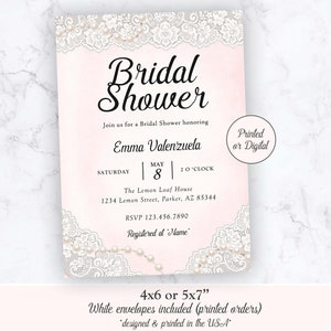 Ivory Embroidered Pearl Lace Invitation For Wedding & Event Invitation Cards