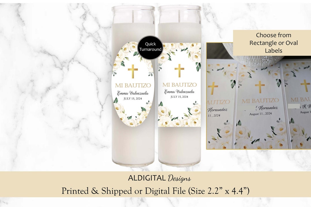 Baptism Prayer Candle Labels, Baptism Prayer Candle Sticker Labels ...