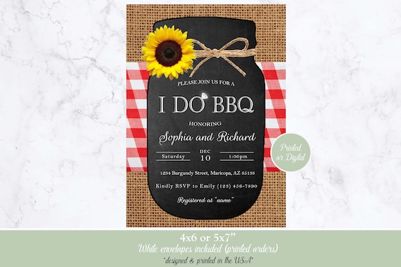 I do BBQ Invitation, Barbecue Invitation, Engagement BBQ Invitation, Engagement Invitation, I do invitation