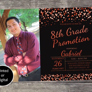 8th Grade Graduation Invitation Promotion Invitation 8th Etsy