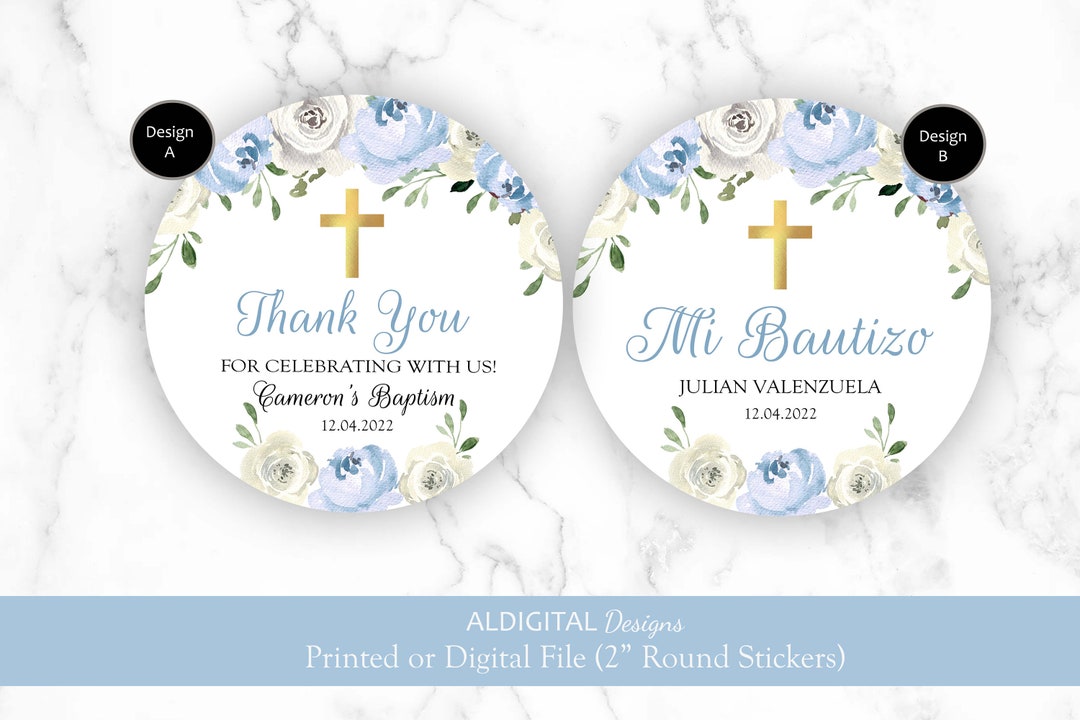 500Pcs Mi Bautizo Sticker Roll - Decor For Baptism Chile