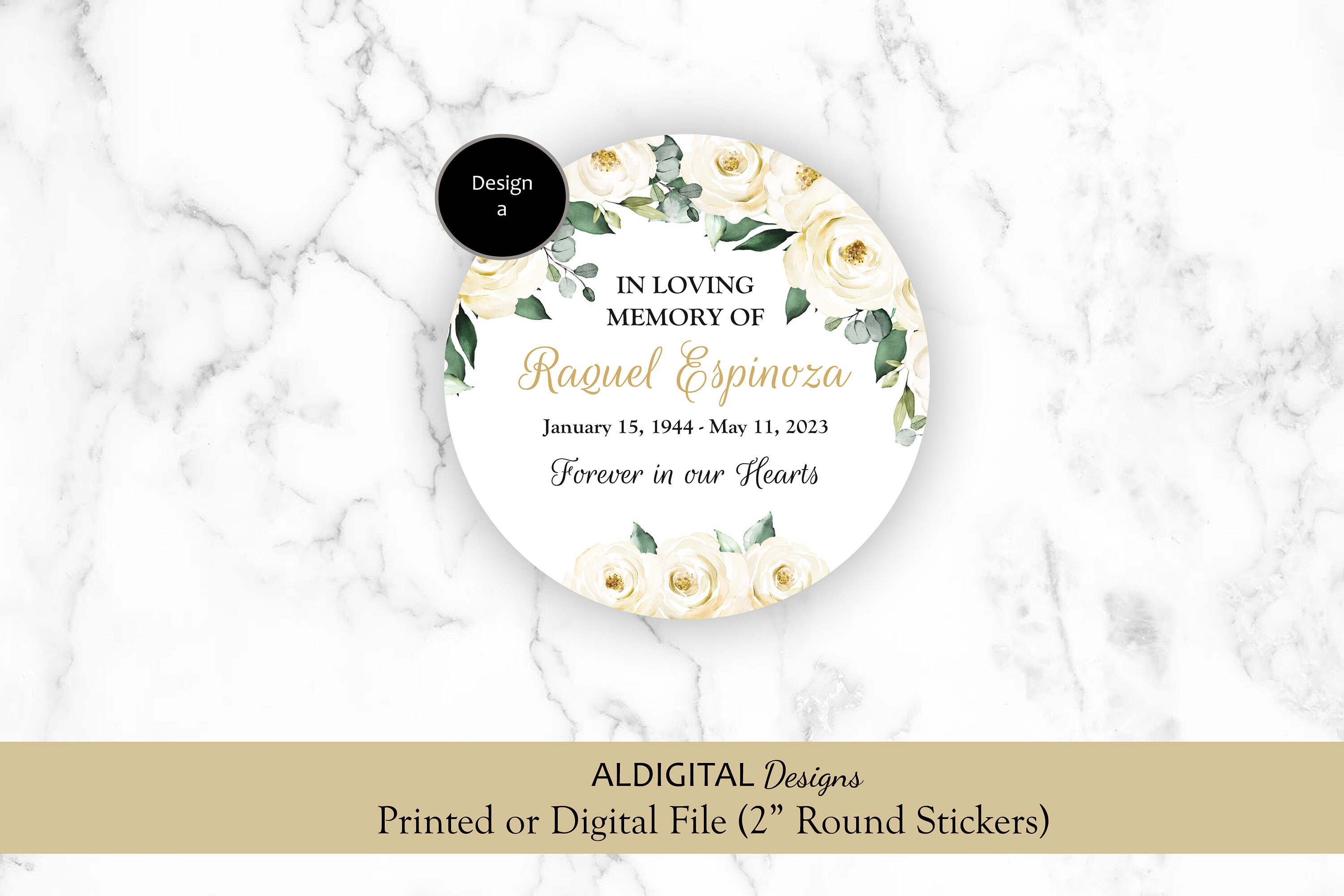 Funeral Memorial Stickers, Funeral Memorial Favor Stickers, Memorial ...